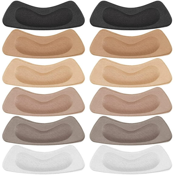 6 Pairs Heel Stickers Heel Grips Liner Heel Cushion Pads Inserts for Loose Shoes Women (Colorful)