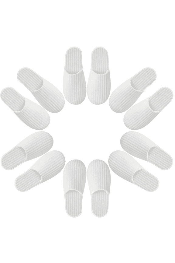 6 Pairs House Slippers for Guests, Washable Spa Slippers Disposable Slippers for Guests, Hotel Slippers Guest Slippers for Shoeless Home, Non Slip Indoor Slippers Home Slippers for Women Men