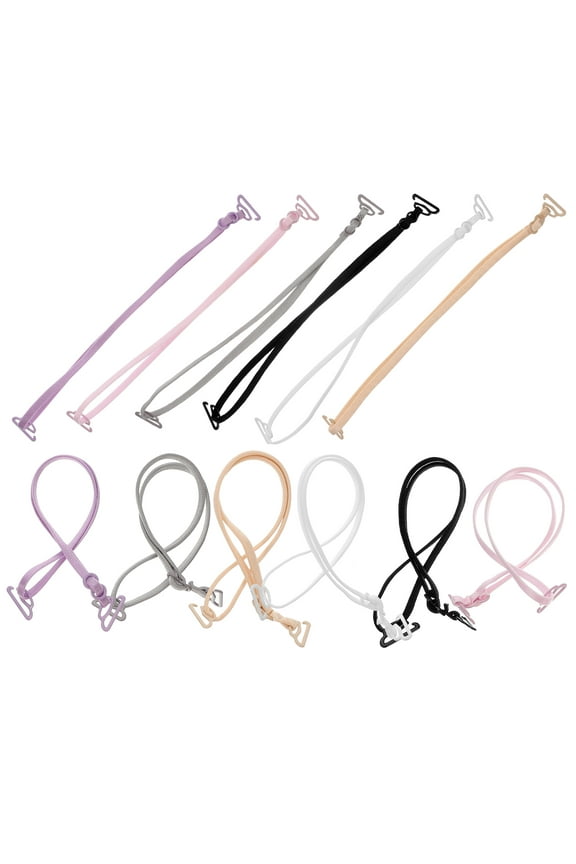 6 Pairs Invisible Underwear Straps Nonslip Bra Strap Bra Strap Solution Pouches Strap Holders Bra Shoulder Strap Women's