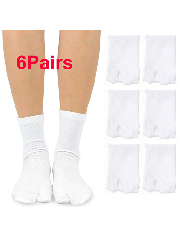 6 Pairs Japanese Toes Separated Socks for Men Women Unisex