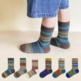 thumbnail image 1 of 6 Pairs Kids Toddler Unisex Soft Cotton Ankle Crew Socks for Little/Big Boys Girls Size Age 1-12 Years, 1 of 9