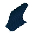 thumbnail image 1 of 6 Pairs Ladies Long Bamboo Socks | Sock Snob | Womens Breathable Plain/Patterned Knee High Socks, 1 of 2