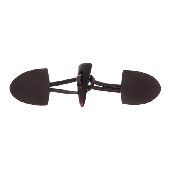 6 Pairs Leather Horn Toggle Closure Buttons Coat for Jacket Duffle Shawl Clothes