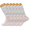 thumbnail image 1 of 6 Pairs Lightweight Slouch Knee High Socks with Thin Sole (White), 1 of 12