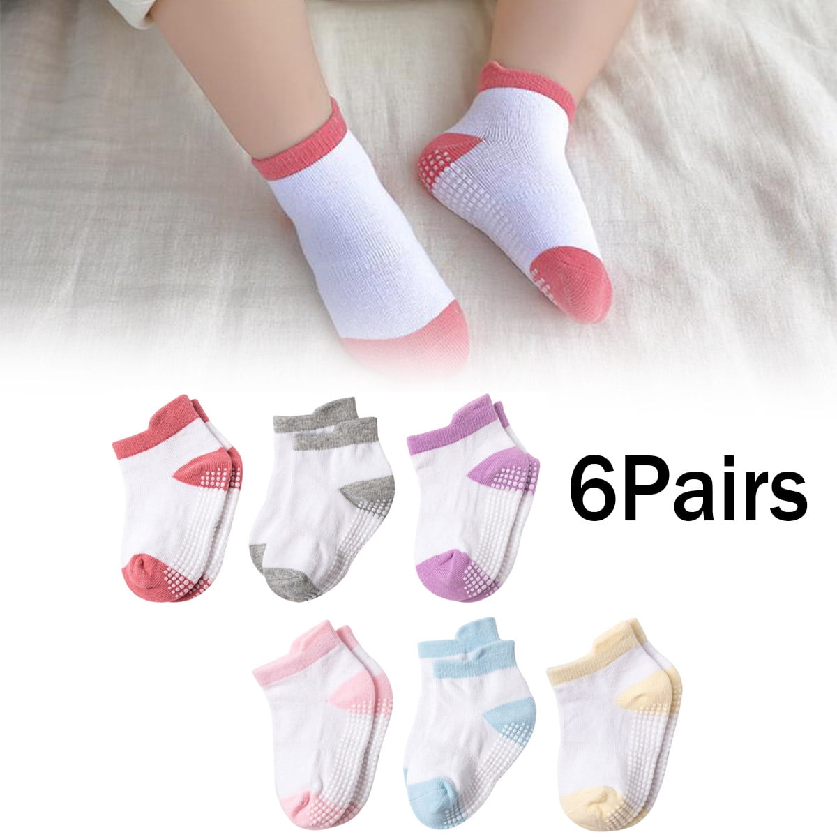 Baby Boys Girls Socks Summer Stars Dot Children's Net Socks Cotton Socks 5 Pairs