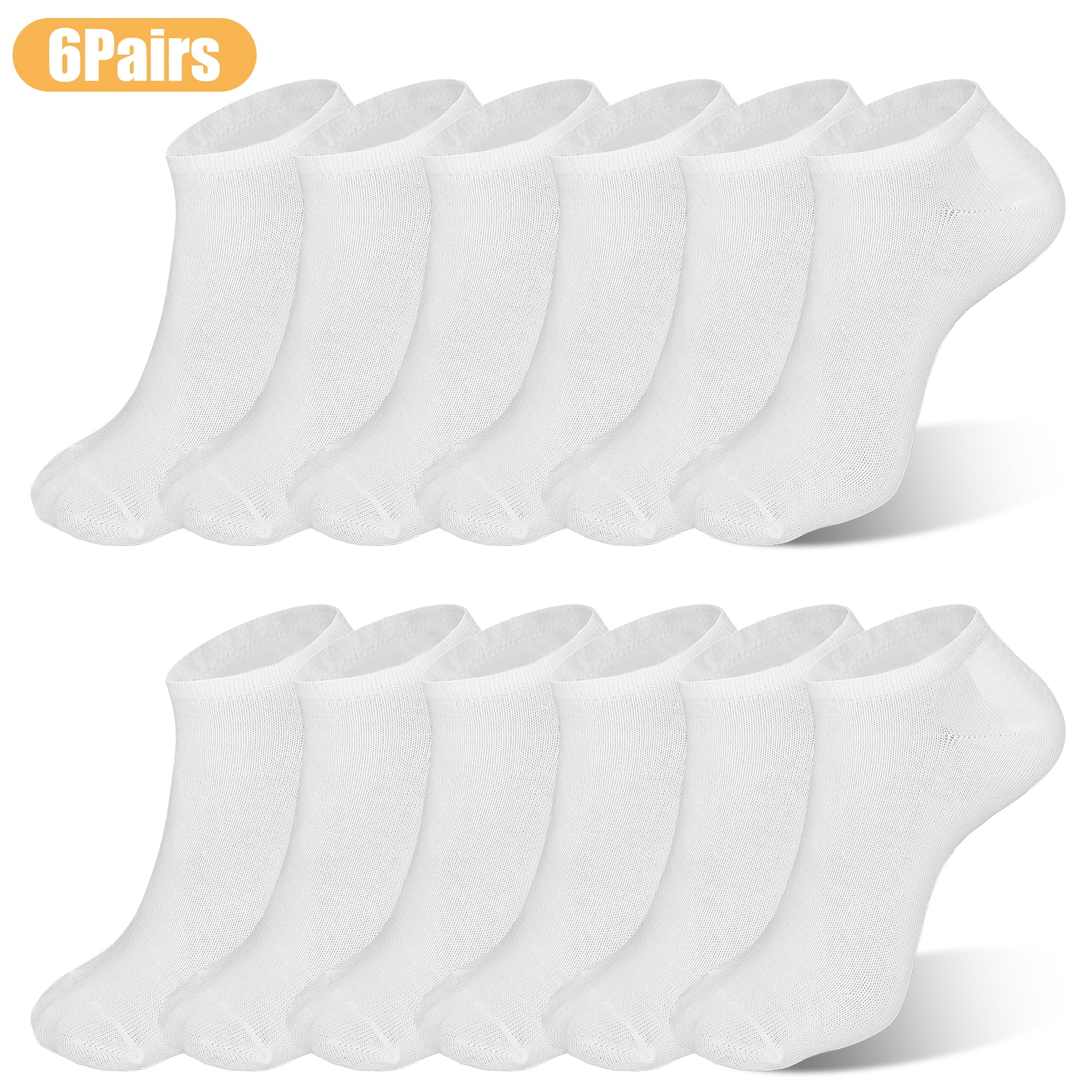 6 Pairs LowCut Ankle Socks, EEEkit Soft Thin No Show Socks for Men and