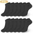 thumbnail image 1 of 6 Pairs Low-Cut Ankle Socks, Soft Thin No Show Socks for Men and Women, Black/White, 1 of 6