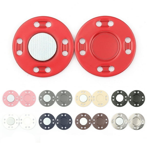 6 Pairs Magnet Buttons Invisible 8-holes Design Metal Clothes Buckle Sewing Press Studs Buttons Sewing Supplies - Handmade DIY Clothing Decoration, 0.8 in