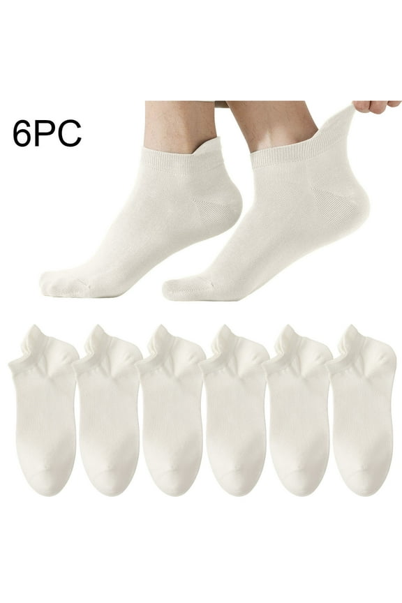 6 Pairs Man Socks Mesh Ventilation Non Slip Liner Footies Thin Socks Lightweight Socks Cotton Crew Adult Cushioned Low Cut Gym Sports No Show Socks