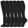 thumbnail image 1 of 6 Pairs Medical Sport Compression Socks - 15-20mmhg Graduated Knee-High Support for Men & Women, Ideal for Soccer, Running, and Nurses, 1 of 7