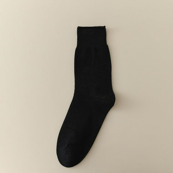 6 Pairs Men Casual Solid Cotton Mid Calf Tube Sports Socks Stretch Elastic Socks