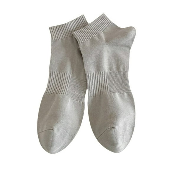 6 Pairs Men Solid Cotton Low Cut Socks Stretch Breathable Short Boat Socks