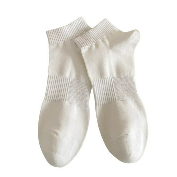 6 Pairs Men Solid Cotton Low Cut Socks Stretch Breathable Short Boat Socks