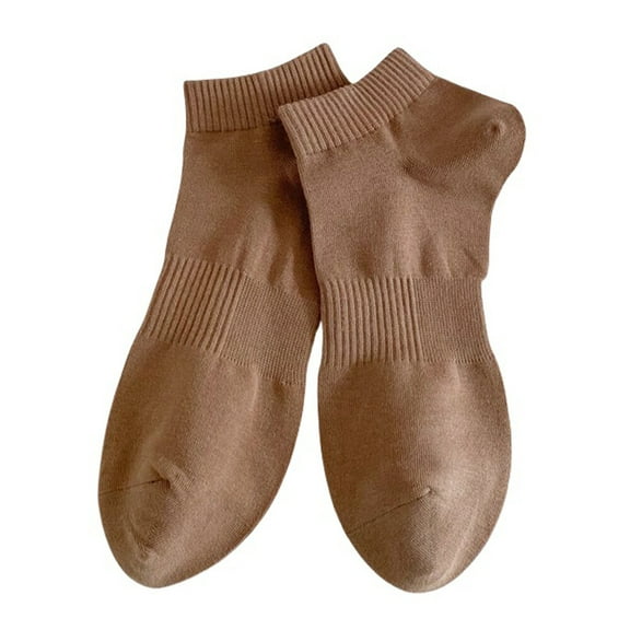 6 Pairs Men Solid Cotton Low Cut Socks Stretch Breathable Short Boat Socks