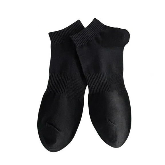 6 Pairs Men Solid Cotton Low Cut Socks Stretch Breathable Short Boat Socks