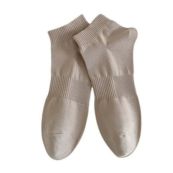 6 Pairs Men Solid Cotton Low Cut Socks Stretch Breathable Short Boat Socks