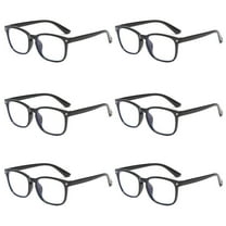 6 Pairs Men Women Unisex Round Frame Blue Light Blocking Reading Glasses Readers 0.75