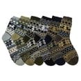 thumbnail image 1 of 6 Pairs Men Women's Sherpa Fleece Lined Winter Christmas Cozy Fuzzy With Non Skid Grippers Slipper Socks, 1 of 1