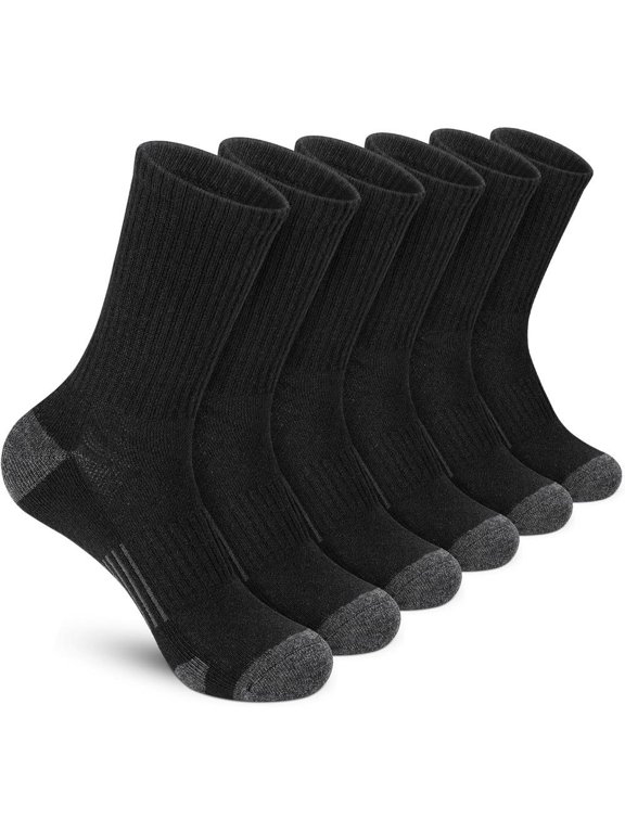 6 Pairs Men's Breathable Sweat-Wicking Socks Lightweight Sports Non-slip Comfort Cushioned Socks