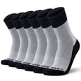 thumbnail image 1 of Mqamex 6 Pairs Men's Cotton Crew Socks,Moisture Wicking Scoks,Athletic Hiking Socks,6-14, 1 of 6