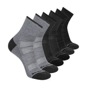 Skechers Men's Sport Adventure Quarter Crew Socks with Mesh Ventilation & Arch Support (6-Pairs)