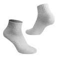 thumbnail image 1 of 6 Pairs Men's Sport Athletic Thick Cotton Ankle Low Cut Black/White/Gray Socks Size 9-11,10-13, 1 of 5