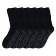 thumbnail image 1 of 6 Pairs Men’s Women Soft Winter Cozy Fuzzy Slipper Socks, Soft Hospital Lounge Crew Socks, 1 of 2