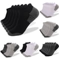 thumbnail image 1 of 6 Pairs,Men's and Women's Sports VLOOCKLE Running Socks Breathable Low-Cut Sports Socks Thickened Anti-Slip Combed Cotton Socks Beige, 1 of 10