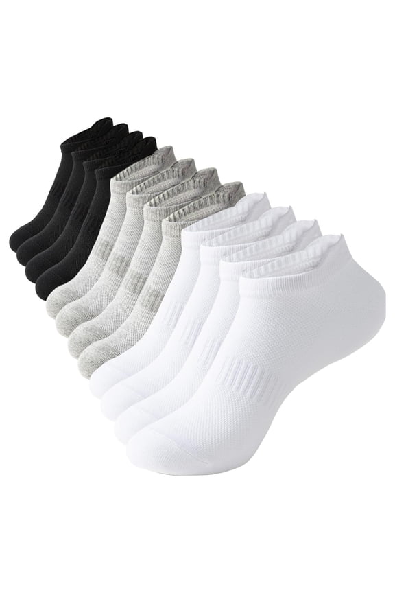 6 Pairs Mens Ankle Socks Breathable Running Athletic Socks Low Cut Socks for Gym Exercise Sports