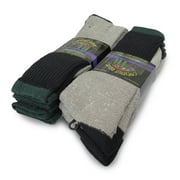 CHESTNUT RIDGE 6 Pairs Mens Boot Socks Work Warm Hiking Winter Crew Thermal Heavy Duty (Style #3)