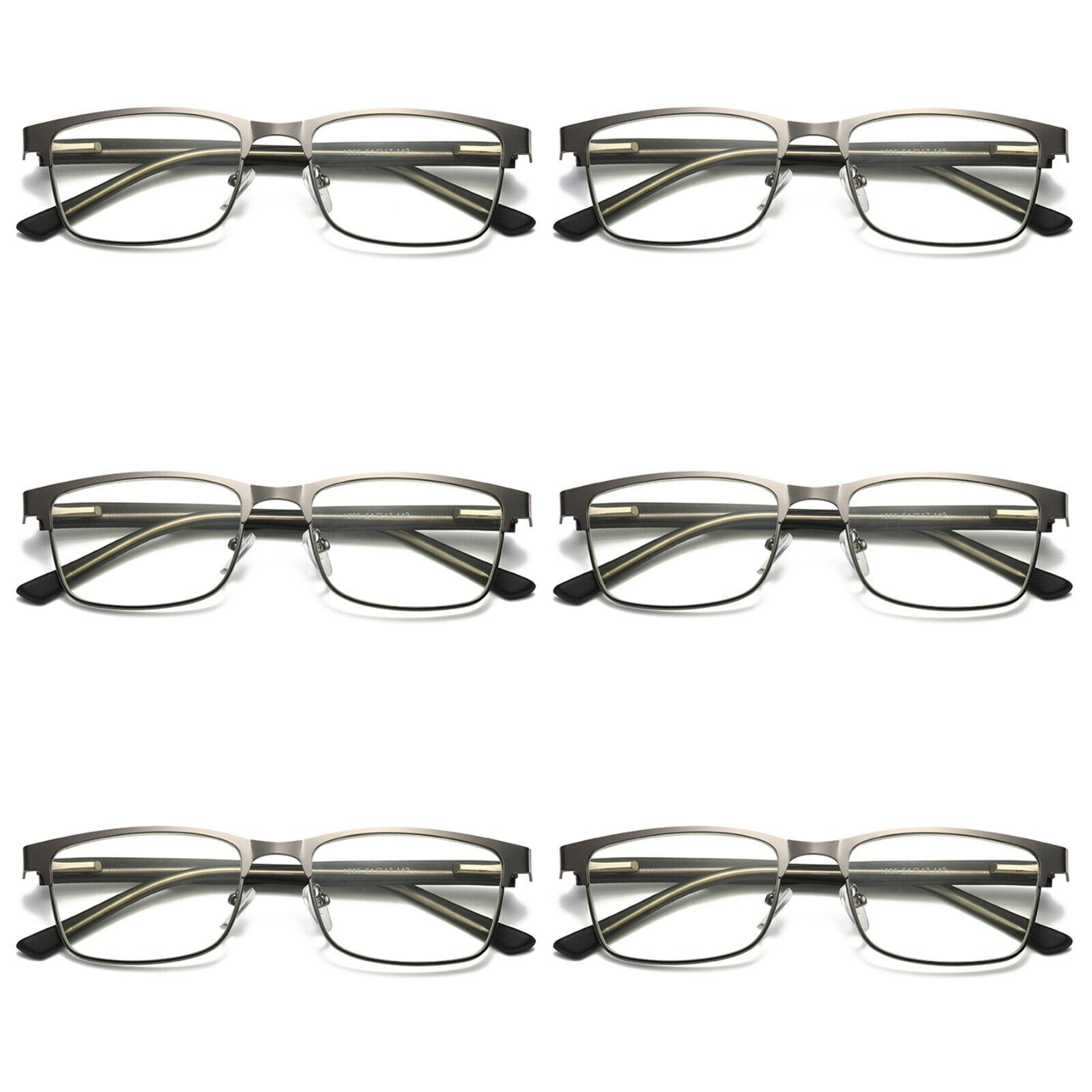 6 Pairs Mens Metal Frame Spring Hinge Blue Light Blocking  display picture 1
