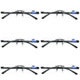 thumbnail image 1 of 6 Pairs Mens Rectangular Rimless Blue Light Blocking Reading Glasses Spring Hinge Readers +3.50, 1 of 6