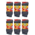thumbnail image 1 of 6 Pairs Mens Thermal Socks, Brushed Interior Warm Winter Thick Heavy Duty Cushioned Crew Sock, Bulk Pack (Navy Blue Marled), 1 of 7