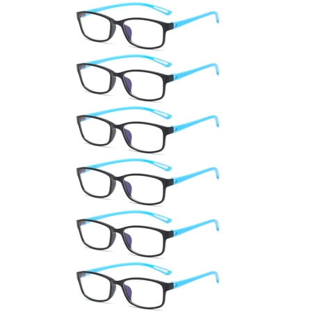 6 Pairs Mens Womens TR90 Reading Glasses Blue Light Blocking Reader Glasses