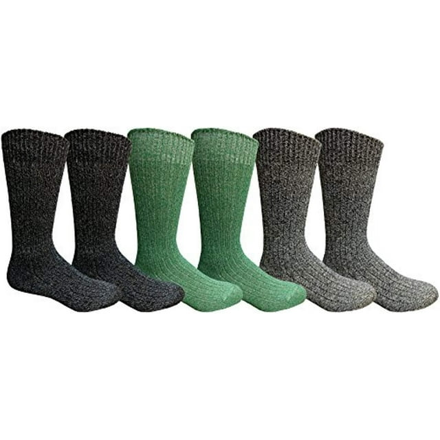 6 Pairs Merino Wool Socks for Men, Hunting Hiking Backpacking Thermal