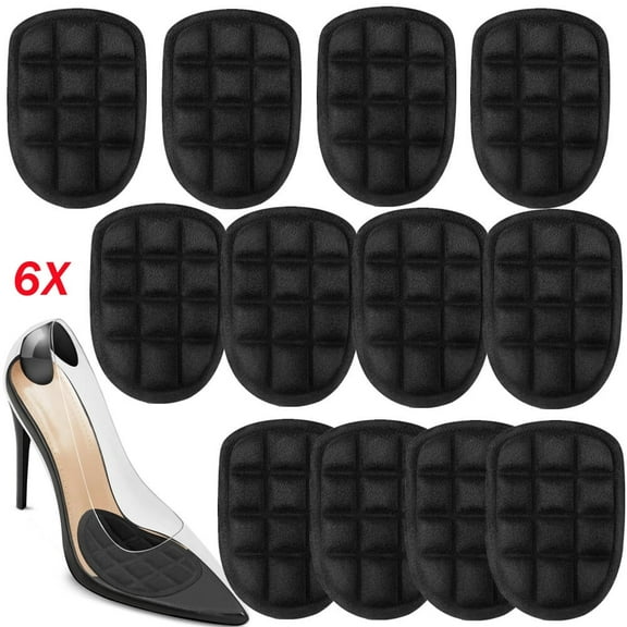 6 Pairs Metatarsal Pads Women, Ball of Foot Cushions, High Heel Inserts Heel Cup