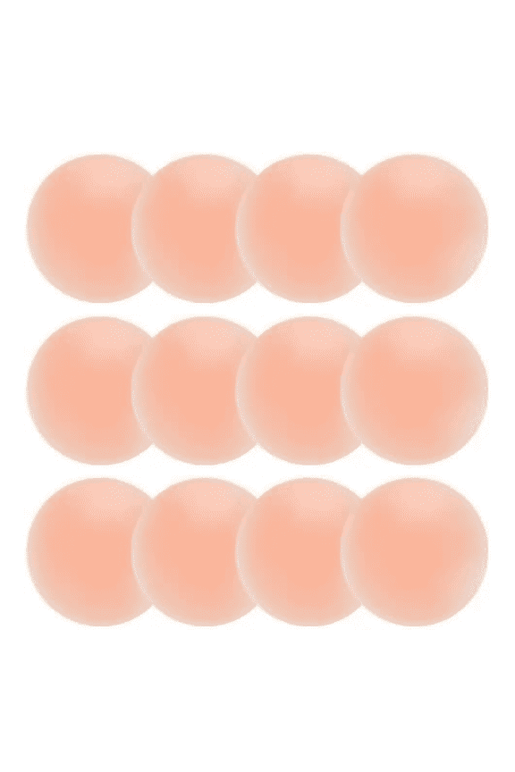 6 Pairs Nipple Covers Silicone Pasties for Women, Reusable Nippleless Covers Invisible Adhesive Sticky Breast Petals Cream