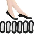 thumbnail image 1 of 6 Pairs No Show Socks Women Nylon Ultra Low Cut Non-Slip Ice Silk Socks Thin Invisible Socks 5-7/, 1 of 5