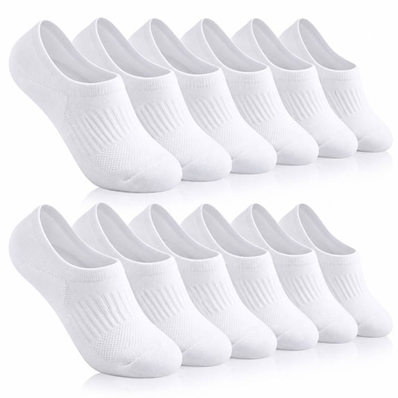 6 Pairs Socks Womens Cushioned Low Cut Invisible Liner Socks for Sneakers Casual Daily Wear