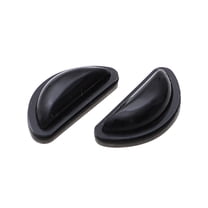 6 Pairs Nose Pads For Glasses,Anti Slip Soft Silicone Half-Moon Nose Grips,Eye Glasses Nose Pads Non Slip,Eyeglass Cushions For Nose,Universal Eyeglass Cushions For Plastic Frames,(Black,0.6 in)