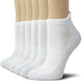 thumbnail image 1 of 6 Pairs Performance Heavy Cushioned Running Sports Ankle Breathable Cotton Socks For Men and Women Comfort Low Cut Quarter Athletic Socks, 1 of 6