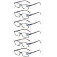thumbnail image 1 of 6 Pairs Reading Glasses Anti Blue Light Rectangular Spring Hinge Readers, 1 of 3