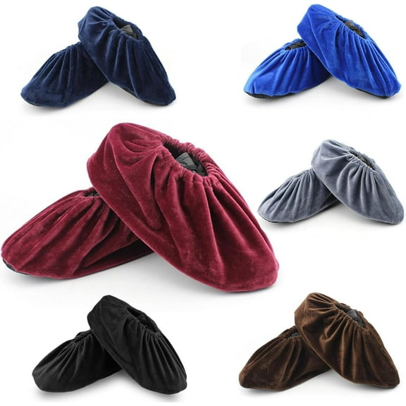 6 Pairs Reusable Non Slip Shoe Covers, Universal Soft Washable Thickened Foot Boot Shoe Covers for Interior, office, cleaning