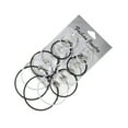 thumbnail image 1 of 鉁?6 Pairs/Set Hoop Earrings Women Jewelry Circle Fashion Black White Charm Simple, 1 of 9