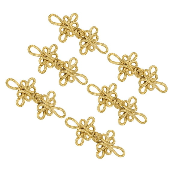 6 Pairs Sewing Frogs Closures Buckle Fastener Chinese Knots Miss