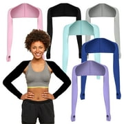 6 Pairs Shawl Arm Sleeves for Women, Advanced Cooling Shawl Arm Sleeve Sun UV 50+ Protection Comfortable & Breathable for Golf & Outdoor Sports