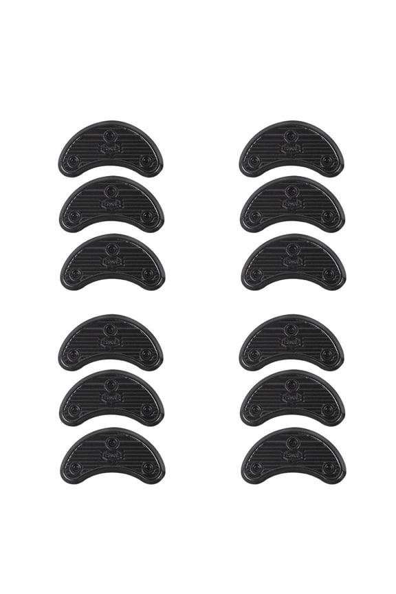 6 Pairs Shoe Heel Plate Tap, Shoe Heel Side Worn Repair Rubber Patch, Replacement Kit(black) - style:style1
