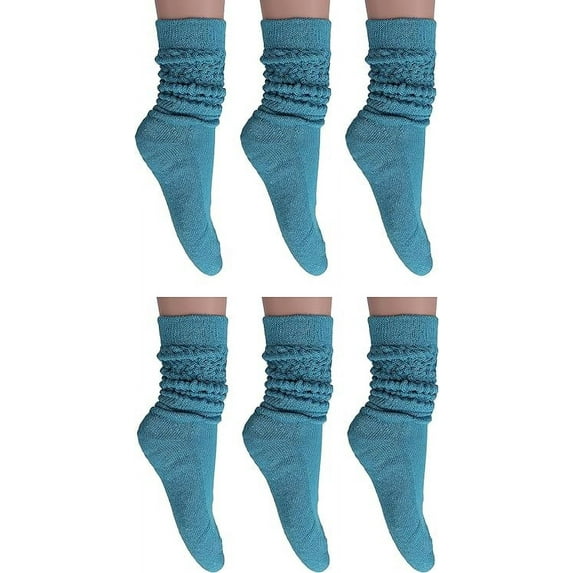 6 Pairs Slouch Socks Women and Men Shoe Size 5 to 10 (Capri)
