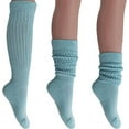 thumbnail image 1 of 6 Pairs Slouch Socks Women and Men Shoe Size 5 to 10 (Sky Blue), 1 of 6