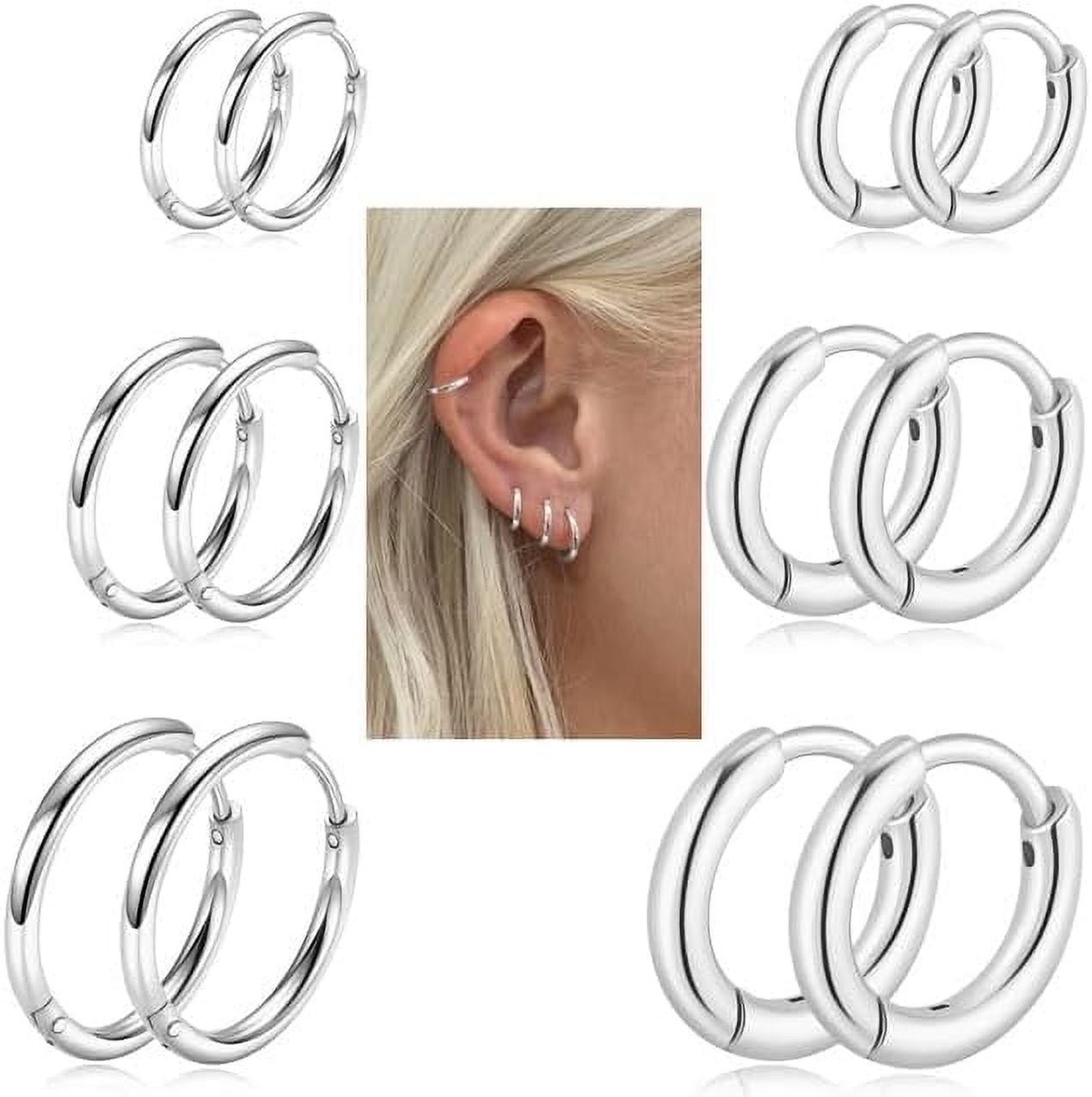 Platinum cartilage earrings deals